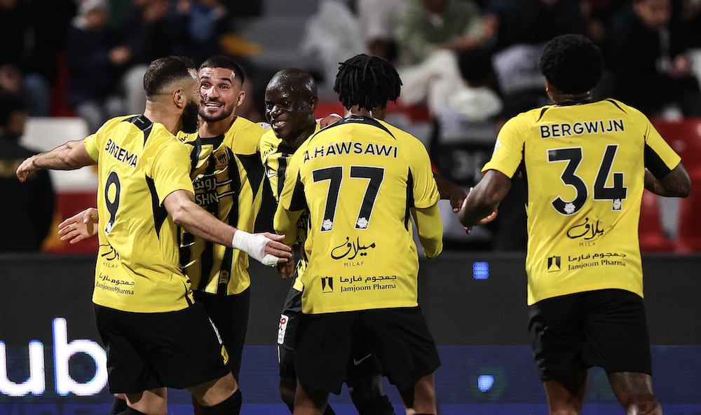 Karim Benzema returned to action in style Saturday as Al-Ittihad won 4-0 at Al-Ettifaq. (X/@ittihad_en)