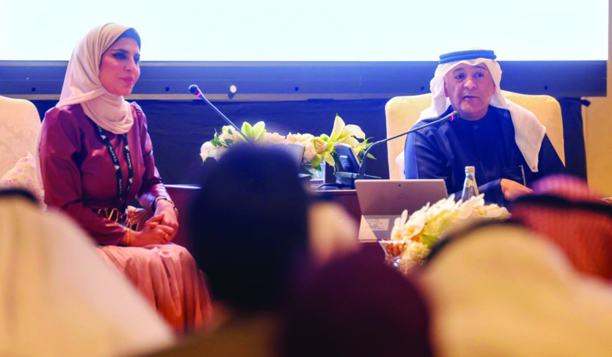 Jasem Albudaiwi at a press conference in Kuwait. (Supplied)