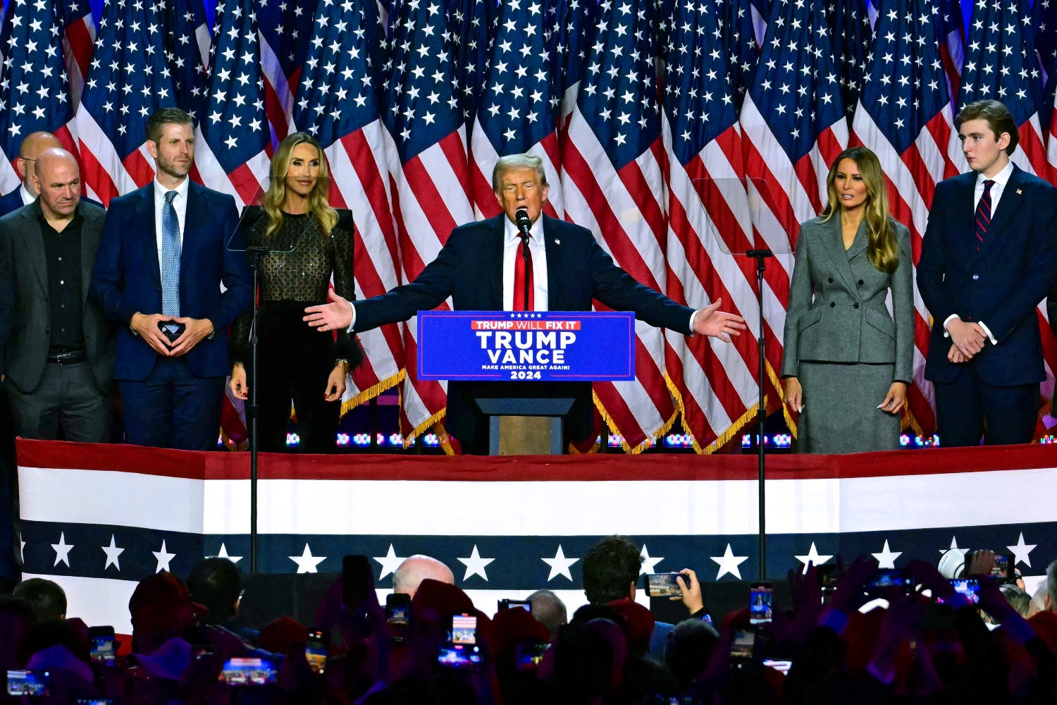 Trump and Jill Stein took a great deal of Arab American votes away from Democratic candidate Kamala Harris (File/AFP)