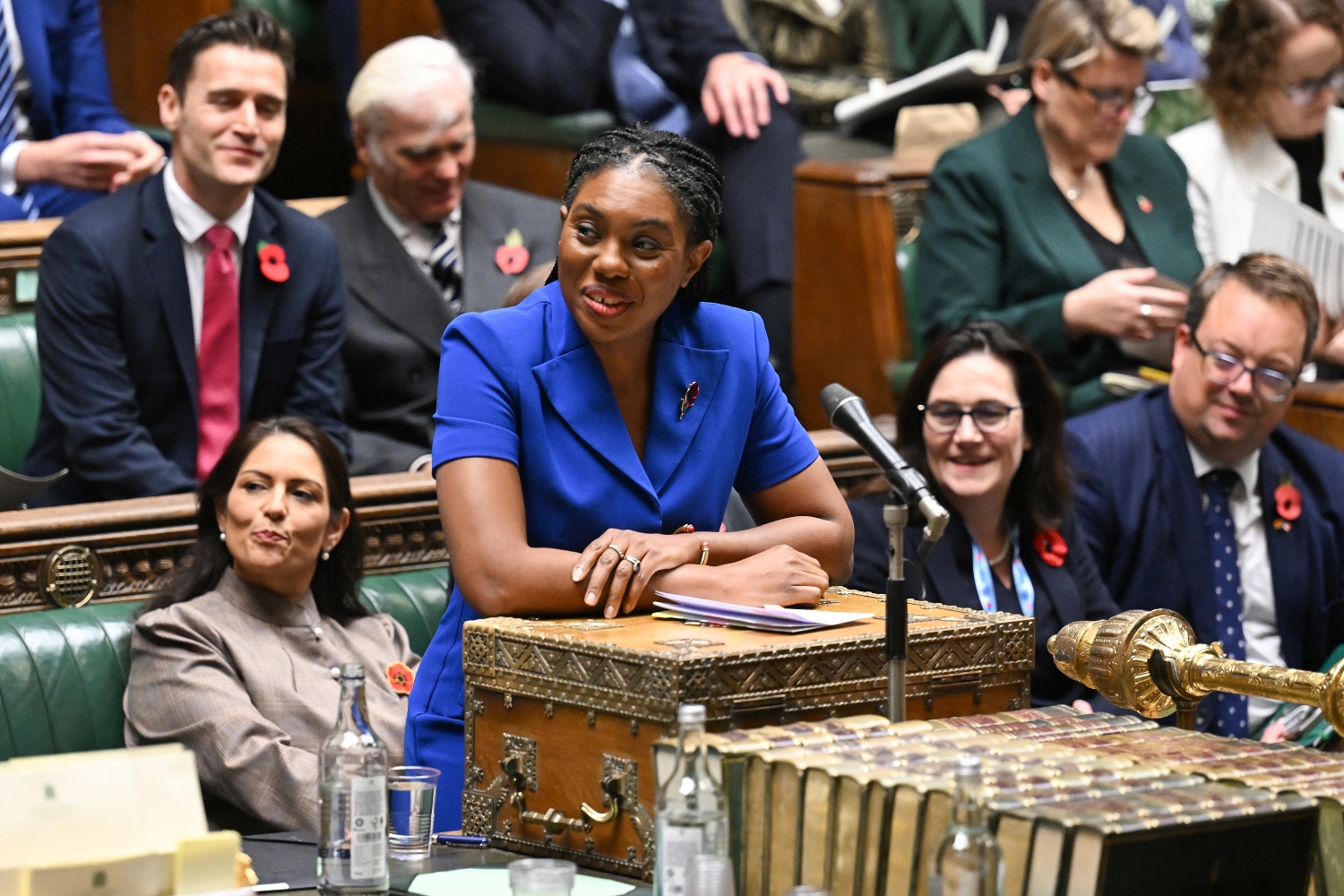 Like Sunak before her, Badenoch is keen for her politics to be the story rather than her ethnicity (File/AFP)