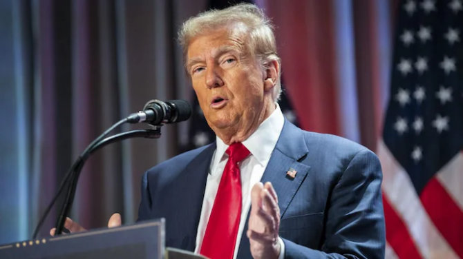 US President-elect Donald Trump speaks during a meeting with House Republicans in Washington DC on November 13. (AFP)