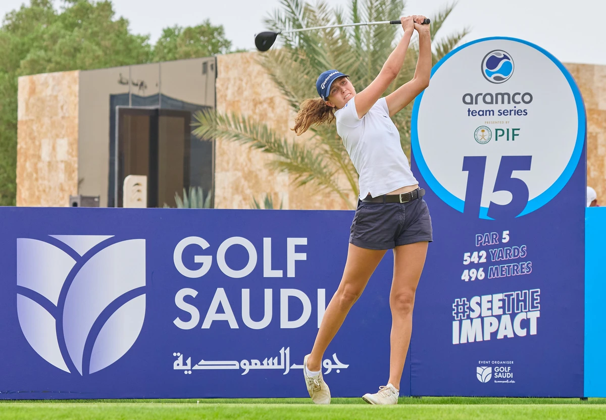 Pia Babnik holds the sole lead going into the final round of the Aramco Team Series -Riyadh. (LET)