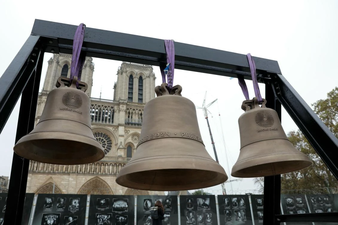 Notre Dame bells ring out in Paris for first time since 2019 fire