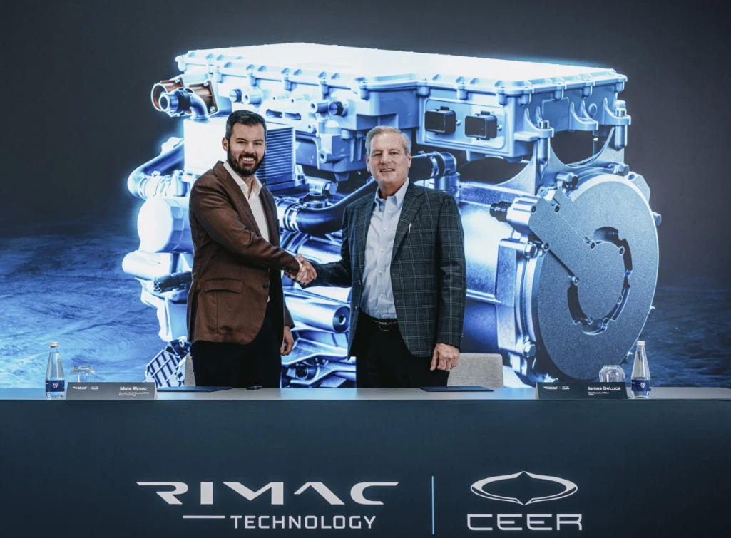 The agreement was formalized at a signing ceremony in Croatia attended by Ceer CEO James DeLuca and Rimac Technology CEO Mate Rimac. Ceer