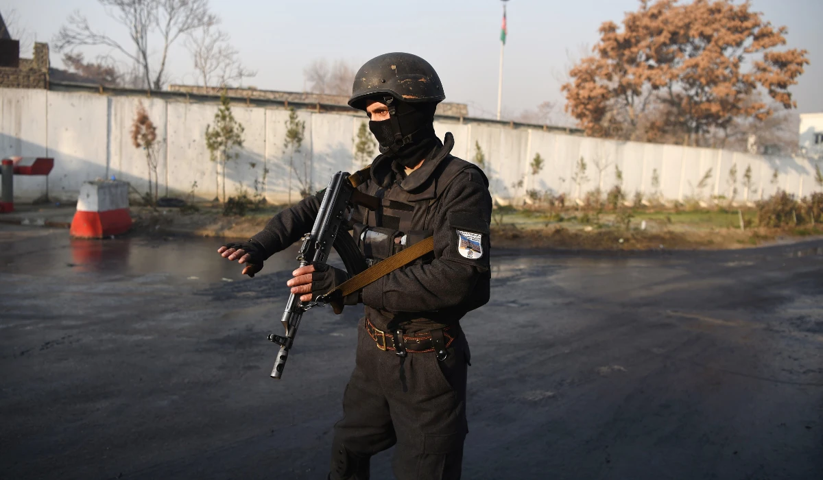 An Afghan policeman stands guard in Kabul. (AFP file photo)