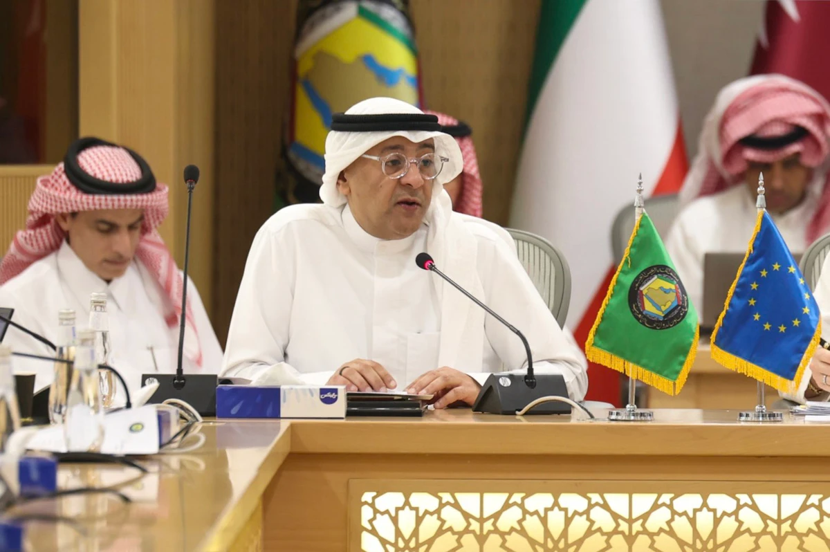 The EU and the GCC held a political dialogue session, co-chaired by Ambassador Delphine Pronk and Jasem Albudaiwi, secretary-general of the GCC. (X/@GCCSG)