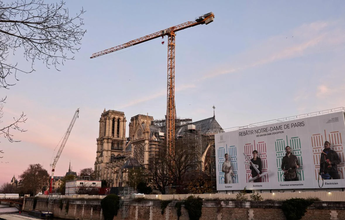 France is to offer the world a first look inside the restored Notre Dame cathedral in Paris on Friday. (AFP)
