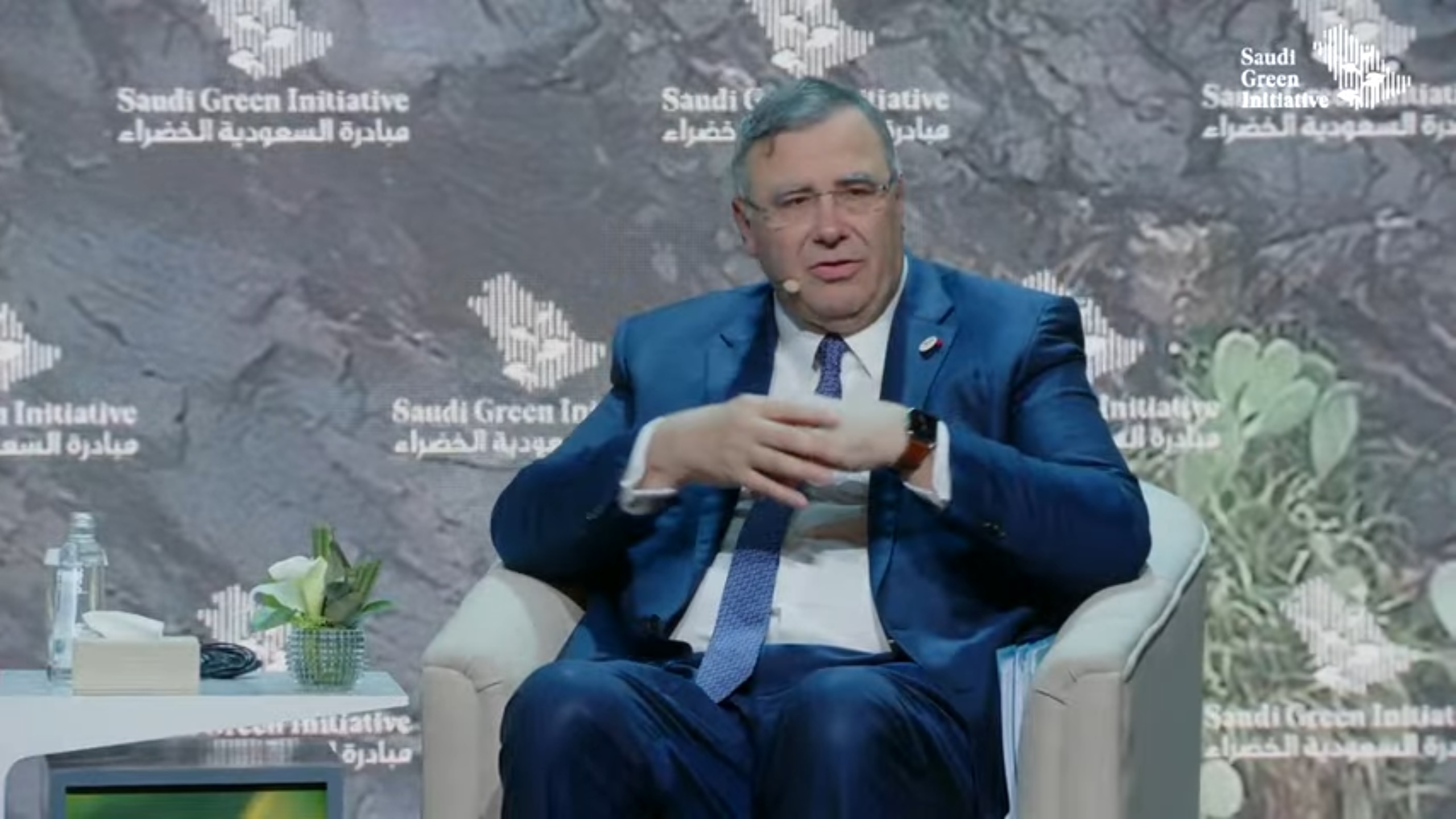 Patrick Pouyanne, who is also the firm’s chairman, announced the project during the Saudi Green Initiative Forum.
