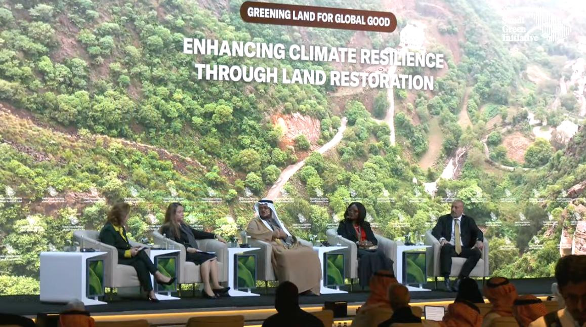 Top officials speak at a panel discussion on ‘Enhancing climate resilience through land restoration’ at the 4th Saudi Green Initiative Forum in Riyadh.