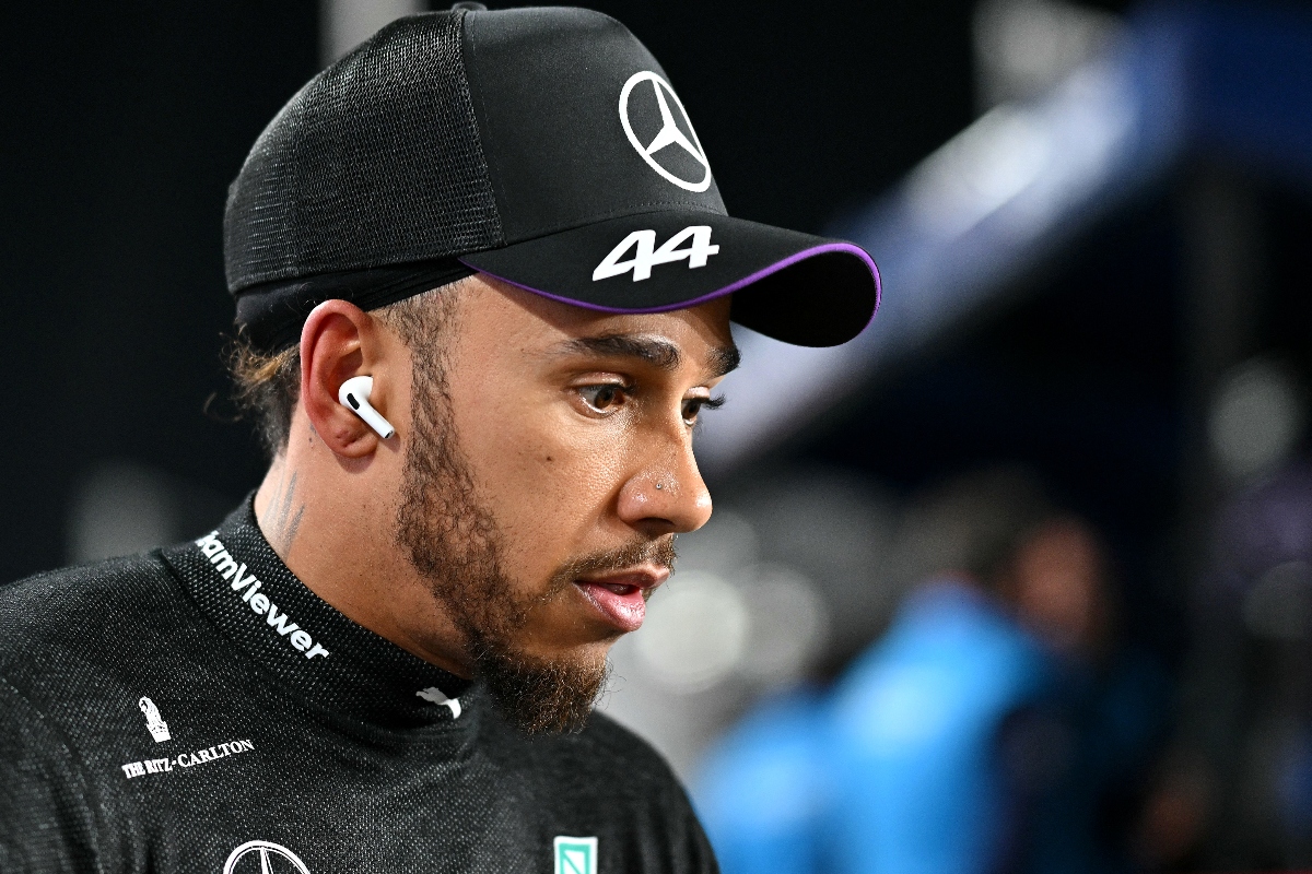Mercedes’ British driver Lewis Hamilton heads to the grid ahead of the Qatari Formula One Grand Prix at the Lusail International Circuit in Lusail, north of Doha, on Dec. 1, 2024. (AFP)