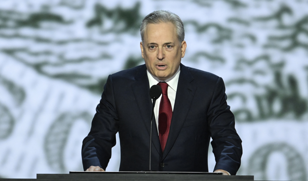 David Sacks speaks during the first day of the 2024 Republican National Convention at the Fiserv Forum in Milwaukee, Wisconsin, July 15, 2024. (AFP)