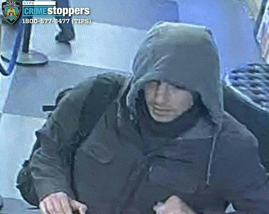 This handout image shows the individual sought in connection to the shooting of UnitedHealthcare CEO Brian Thompson. (NYPD/AFP)