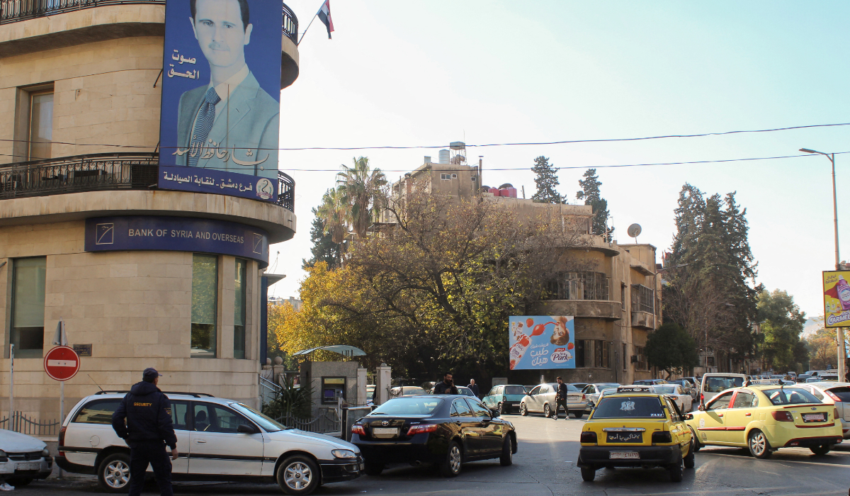 A poster depicting Syria's President Bashar al-Assad is placed on a building in Damascus, after last week's rebel seizure of Aleppo marked the biggest offensive for years, Syria December 5, 2024. (REUTERS)