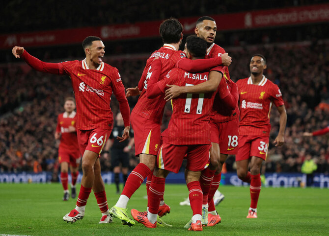English Premier League leaders Liverpool's Merseyside derby trip to Everton on Saturday was postponed due to adverse weather conditions caused by Storm Darragh. (Reuters/File)