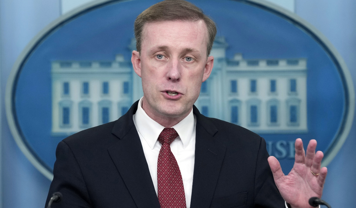 White House national security adviser Jake Sullivan speaks during the daily briefing at the White House in Washington, May 22, 2024. (AP)