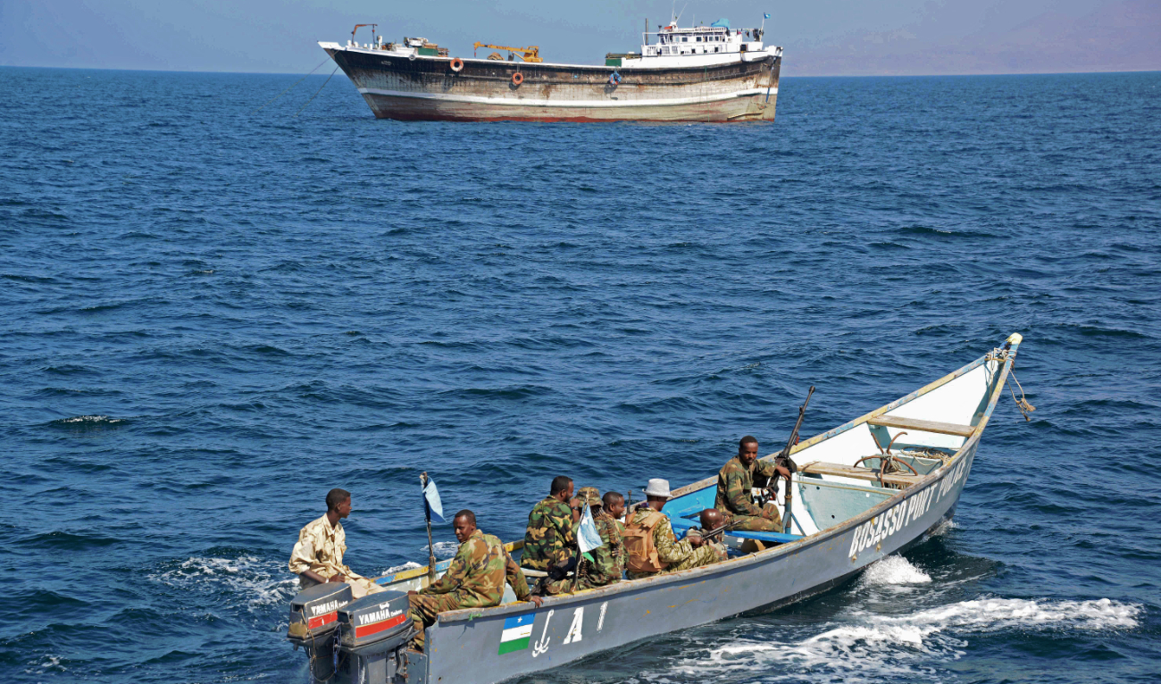 Somali coast guard carry out a patrol off the coast of Bosaso in Puntland. (AFP/File)