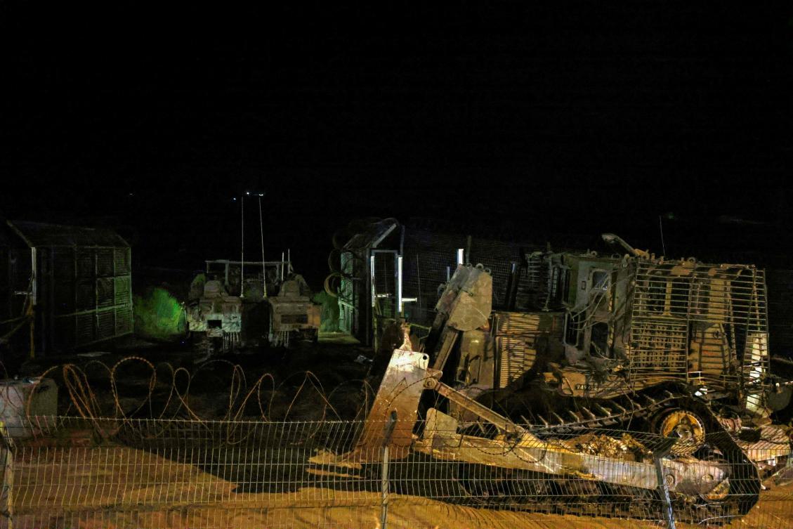 Above, Israeli military armored vehicles cross the fence to Syria near the Druze village of Majdal Shams in the Israel-annexed Golan Heights on Dec. 8, 2024. (AFP)