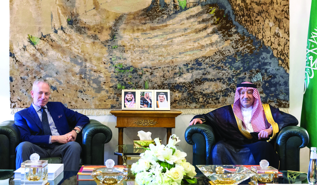 US Ambassador to Saudi Arabia Michael Ratney (L) and Saudi Deputy Foreign Minister Waleed Elkhereiji in Riyadh. (Supplied)
