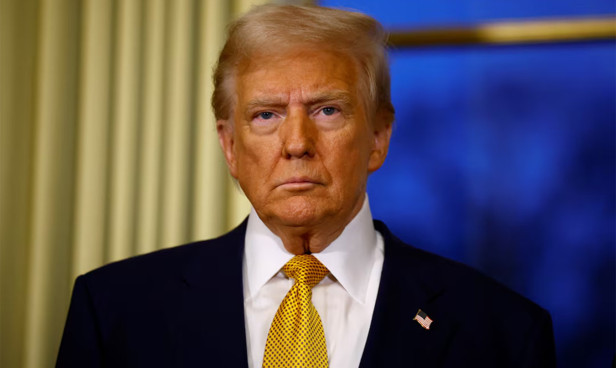 US President-elect Donald Trump attends a meeting with French President Emmanuel Macron at the Elysee Palace in Paris as part of ceremonies to mark the reopening of the Notre-Dame de Paris Cathedral, five-and-a-half years after a fire ravaged the Gothic masterpiece, in Paris, France, December 7, 2024. (Reuters)