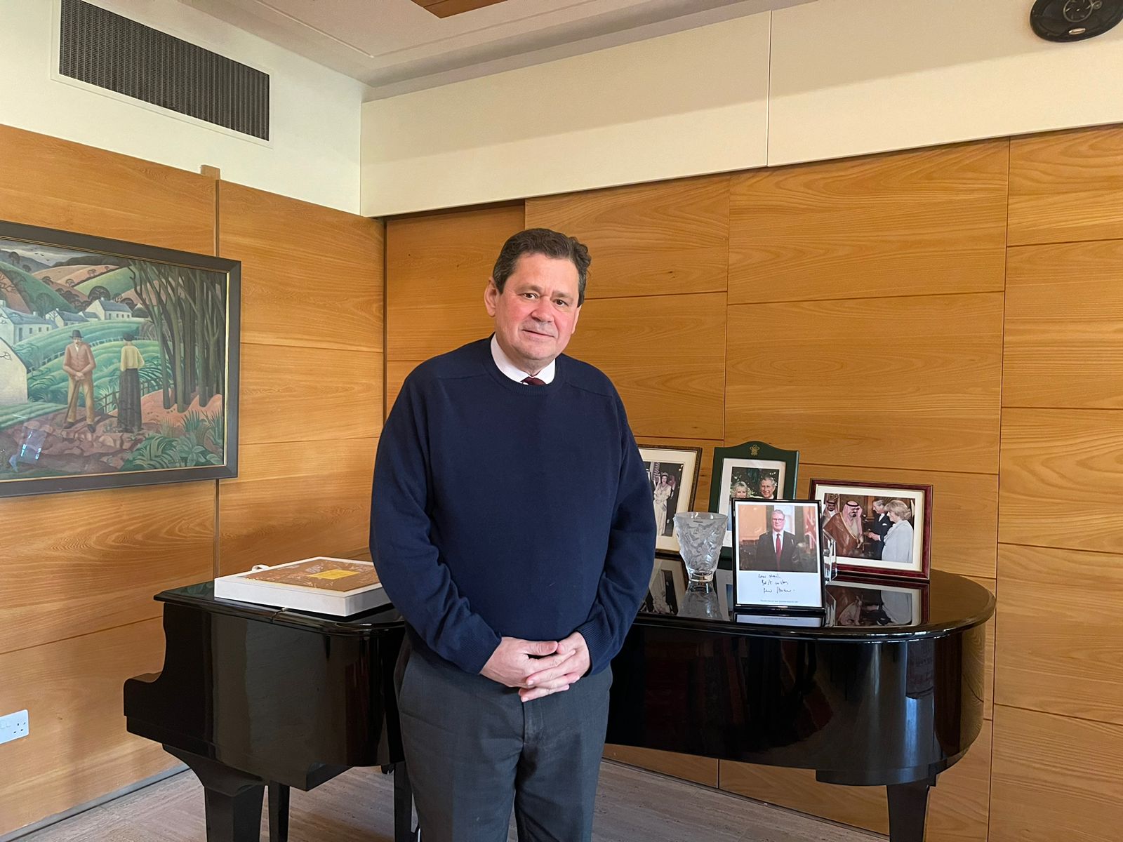 Neil Crompton, British ambassador to Saudi Arabia, at his residence in Riyadh. (AN photo)
