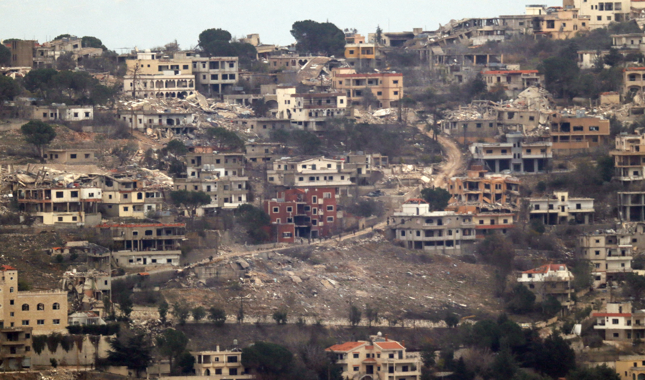 This picture shows destroyed buildings in the southern Lebanese village of Khiam, near the border with Israel, in the aftermath of Israeli strikes on December 7, 2024. (AFP/File)