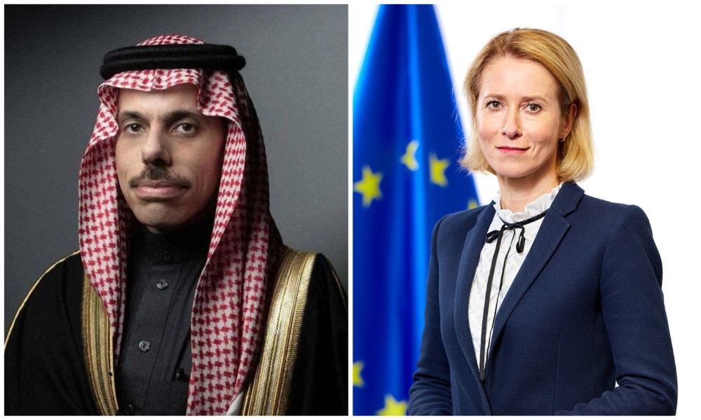 Saudi Foreign Minister Prince Faisal bin Farhan on Tuesday spoke on the phone with Kaja Kallas, the High Representative of the European Union for Foreign Affairs and Security Policy and Vice-President of the European Commission. (SPA/EU)