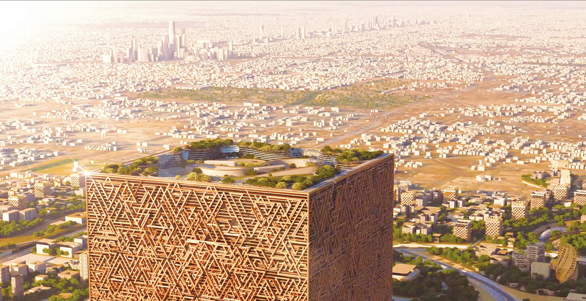 Drawing inspiration from the Najdi architectural style, the cube shaped structure will add a new dimension to the Riyadh skyline. (Supplied)