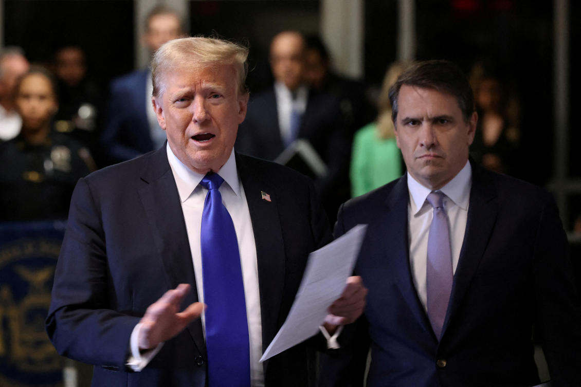 Trump’s lawyers argued that having the case hang over him during his presidency would impede his ability to govern. (Reuters)