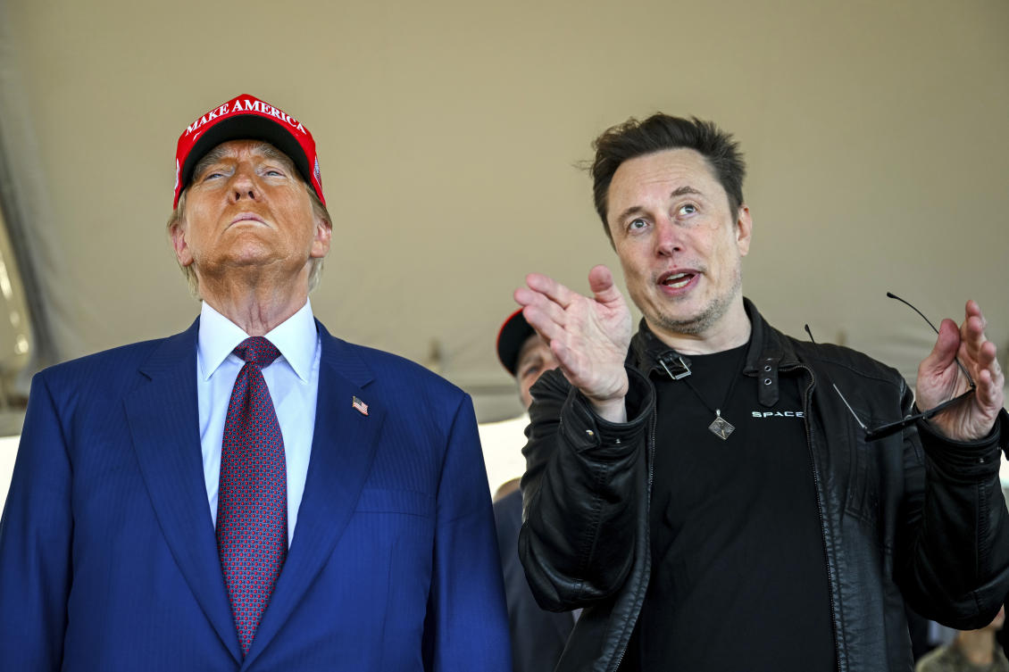 President-elect Donald Trump with Elon Musk. (AP)