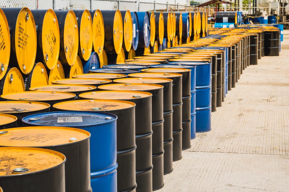 Brent crude futures fell by 32 cents, or 0.4 percent, to $72.56 a barrel by 4:09 p.m. Saudi time. Shutterstock