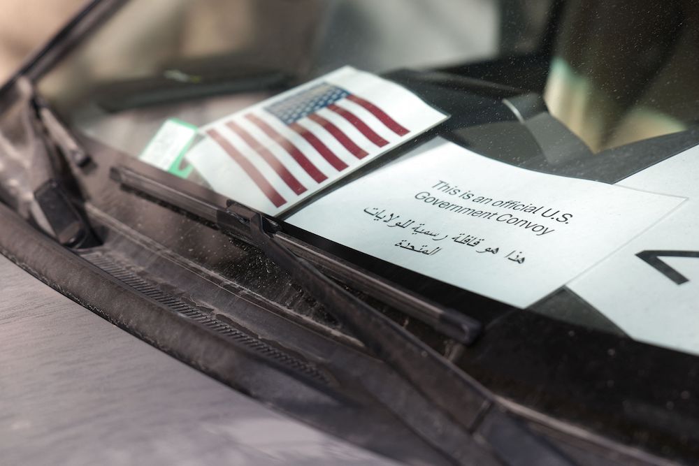 The American delegation arrived on Dec. 20 at a hotel in Damascus that the head of the coalition in power in Syria is using as his headquarters. (AFP)