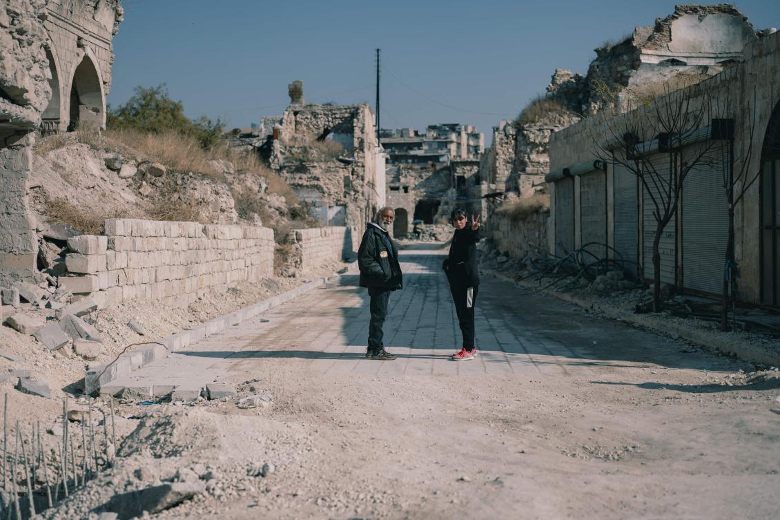 Above, destroyed buildings in Al-Jdayde, a predominantly Christian neighborhood, in Aleppo on Dec. 17, 2024. (AFP)
