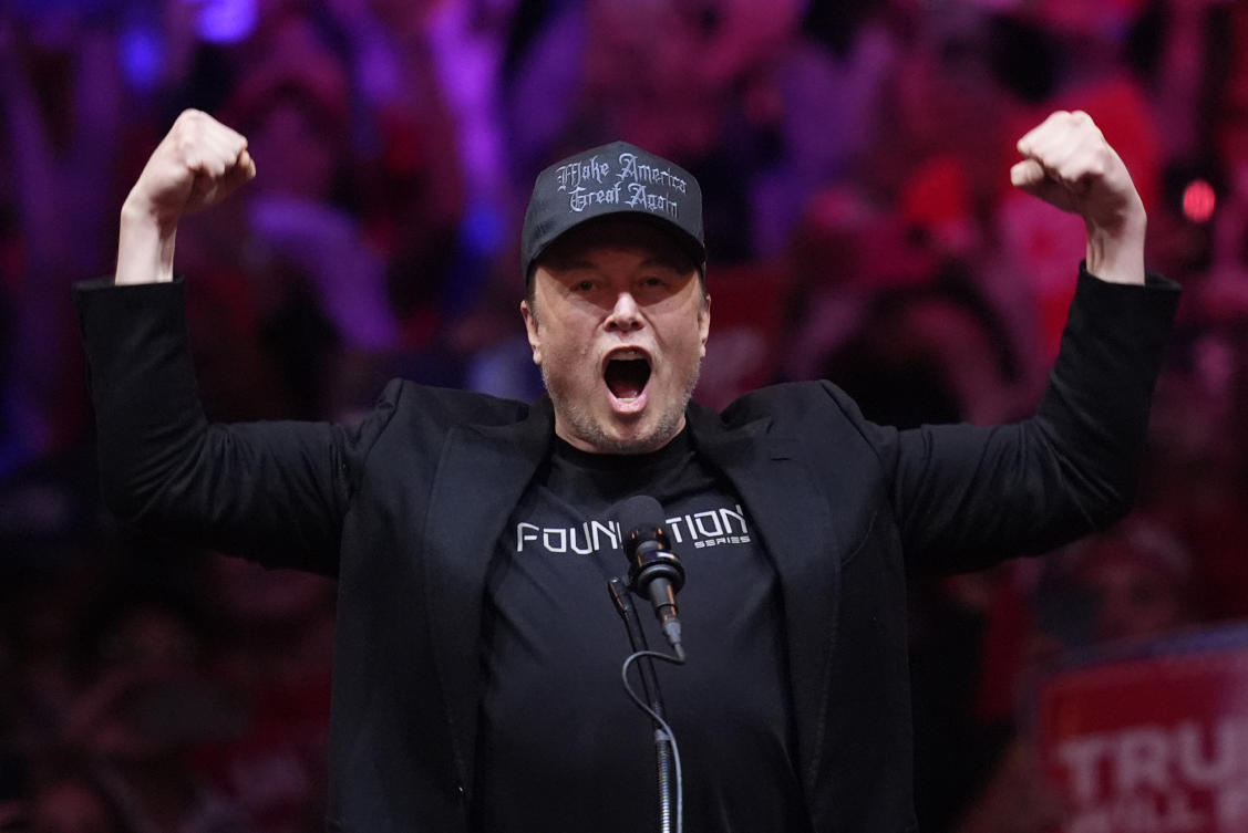 Elon Musk speaks at a Trump campaign rally in New York. The billionaire has provoked anger in Germany by backing the far-right AfD party. (AP/File)