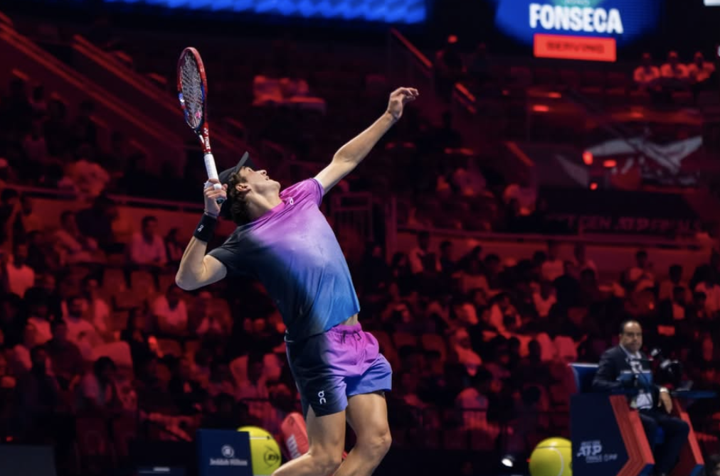 Tien will face Brazil’s Joao Fonseca (pictured), the lowest-ranked player in the draw at 145, who eased into the final by seeing off France’s Luca Van Assche 4-2, 4-2, 4-1. (Instagram/@sauditennis)