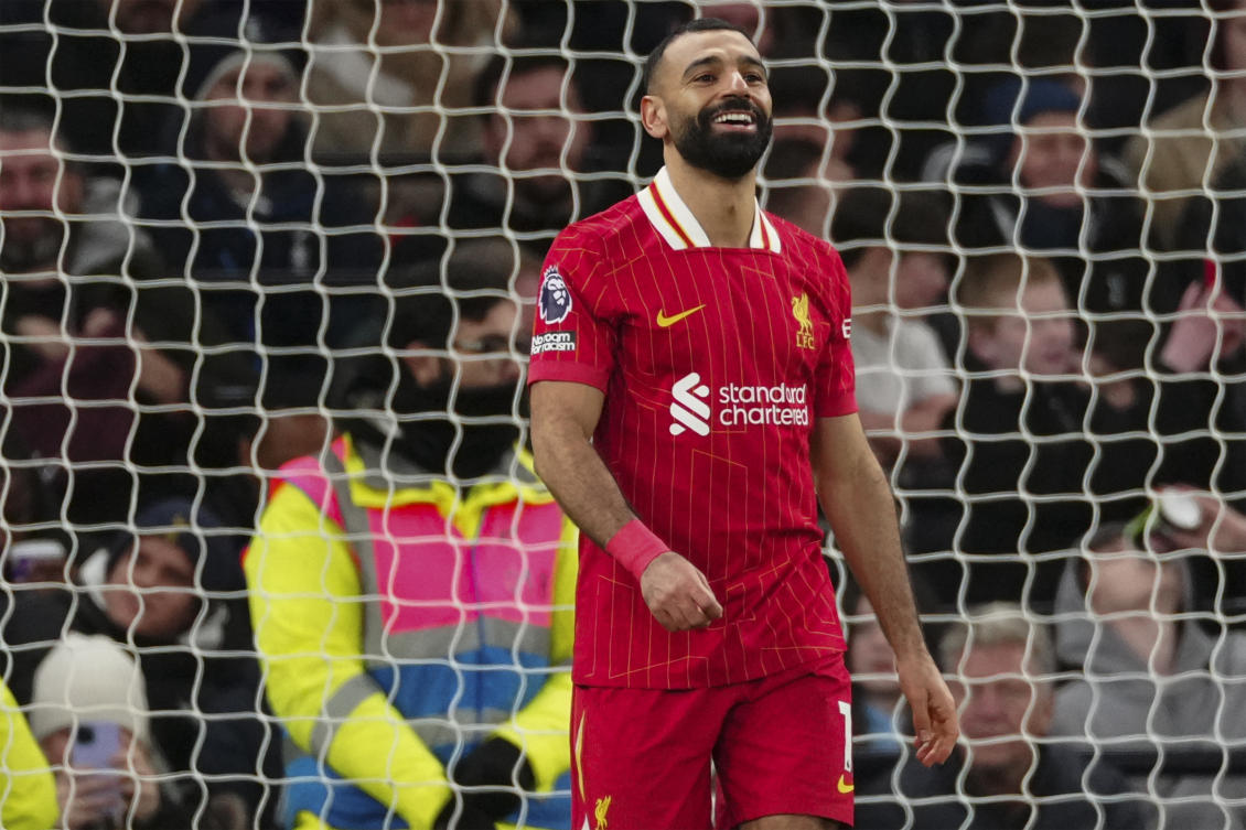 Salah scored twice in the game. (AP)