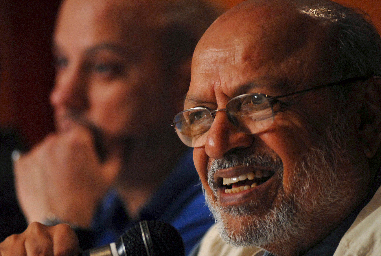 Indian film directors Shyam Benegal, right, is seen during a discussion on Indian Cinema in Hyderabad, India, on February 18, 2008. (AP/File)