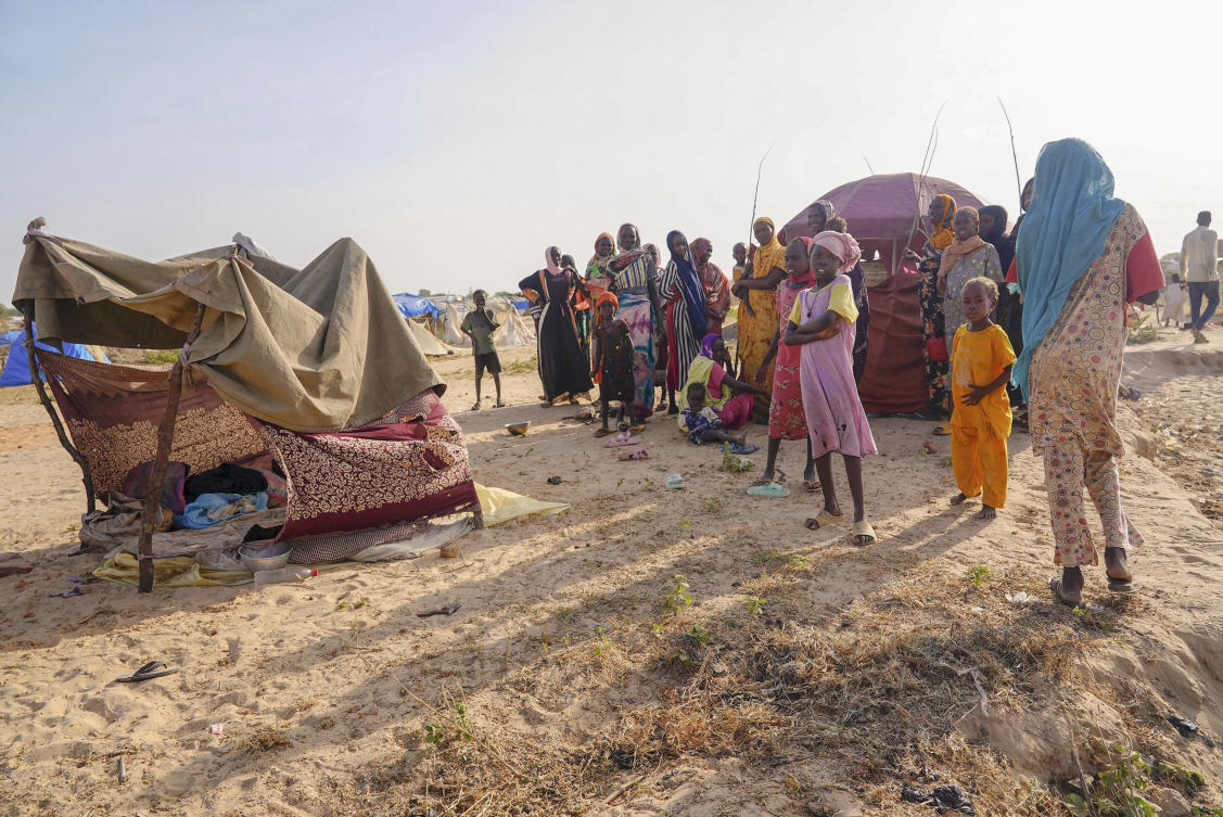 Sudanese refugees arrive in Acre, Chad, Sunday, Oct 6. 2024. (AP)