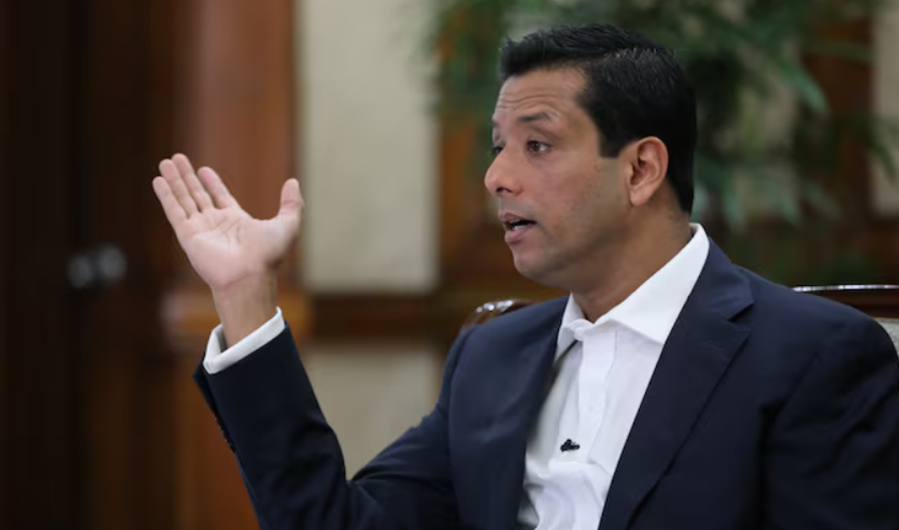 Sajeeb Wazed, son of the ousted Prime Minister Sheikh Hasina gestures during an interview with Reuters at the Prime Minister’s residence in Dhaka, Bangladesh on December 29, 2018. (REUTERS/File)
