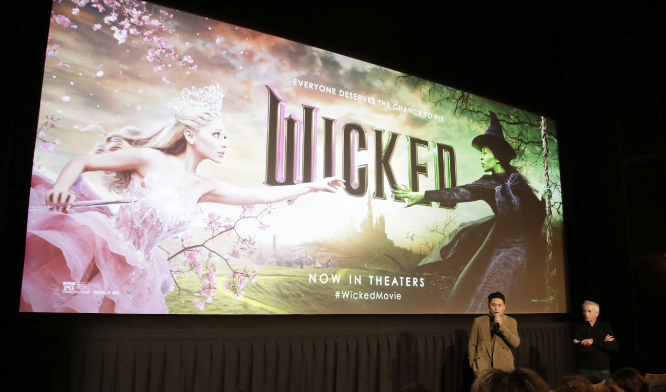 (L-R) Director, Jon M. Chu and Producer, Marc Platt speak as Universal Pictures presents special New York City WICKED Screening at Metrograph on December 03, 2024 in New York City. (AFP/File)