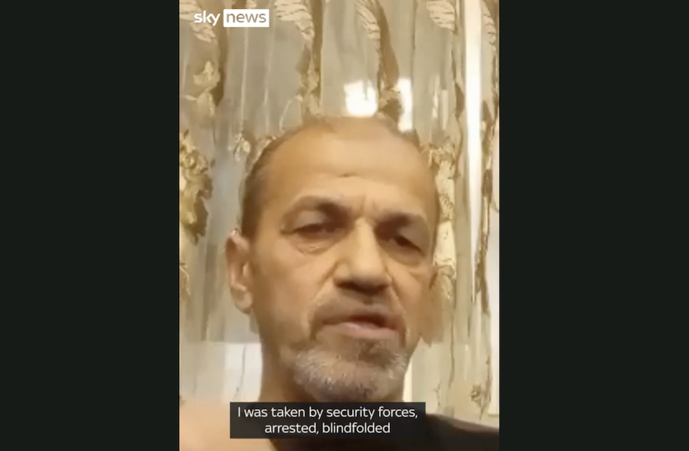Adnan Kassar spoke to Sky News about his ordeal after he beat the older brother of former ruler Bashar Assad in an equestrian competition. (Screenshot/Sky News)