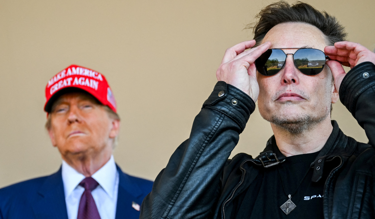 US President-elect Donald Trump and Elon Musk watch the launch of the sixth test flight of the SpaceX Starship rocket in Brownsville, Texas, US, November 19, 2024. (REUTERS)