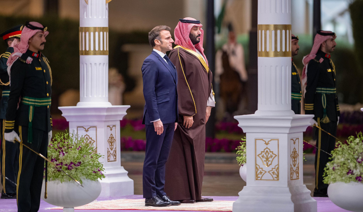 The French president's visit to Saudi Arabia reflects their close relationship with Saudi Crown Prince Mohammed bin Salman. (SPA