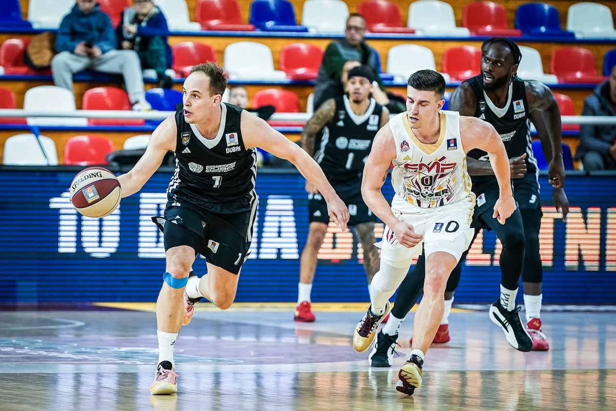 Dubai Basketball captain Klemen Prepelič in action during the 86-84 defeat to Serbia’s FMP Soccerbet in Belgrade (Supplied)