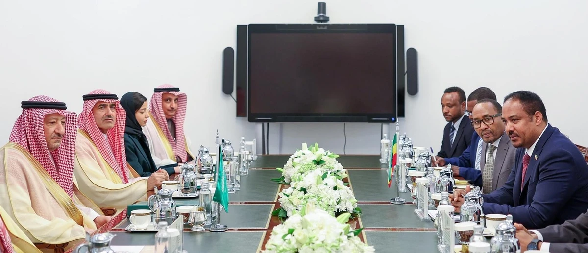 Saudi Deputy Foreign Minister Waleed Al-Khuraiji chaired the meeting with the Ethiopian delegation in Riyadh, Dec. 1 (SPA)