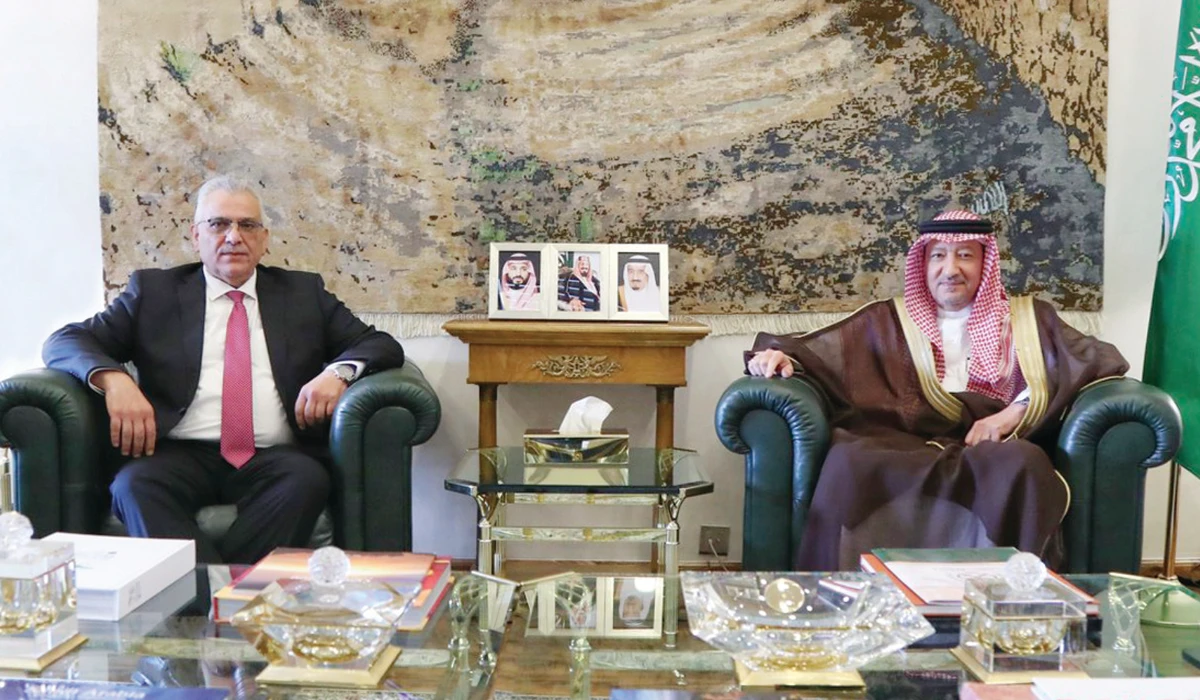 Mazen Ghoneim (L) and Waleed Al-Khuraiji in Riyadh. (Supplied)