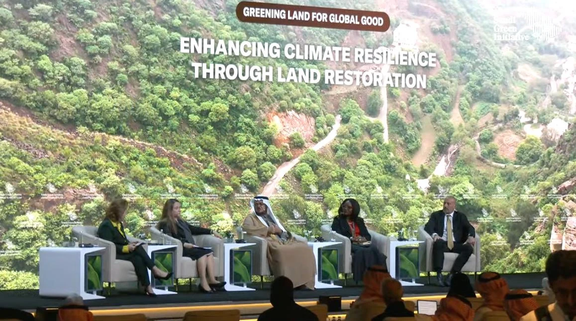 Top officials speak at a panel discussion on ‘Enhancing climate resilience through land restoration’ at the 4th Saudi Green Initiative Forum in Riyadh.