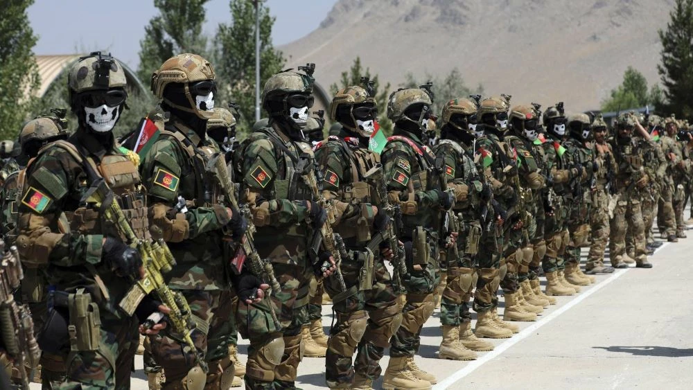 Afghan special forces graduating in July 2021. (AP Photo)