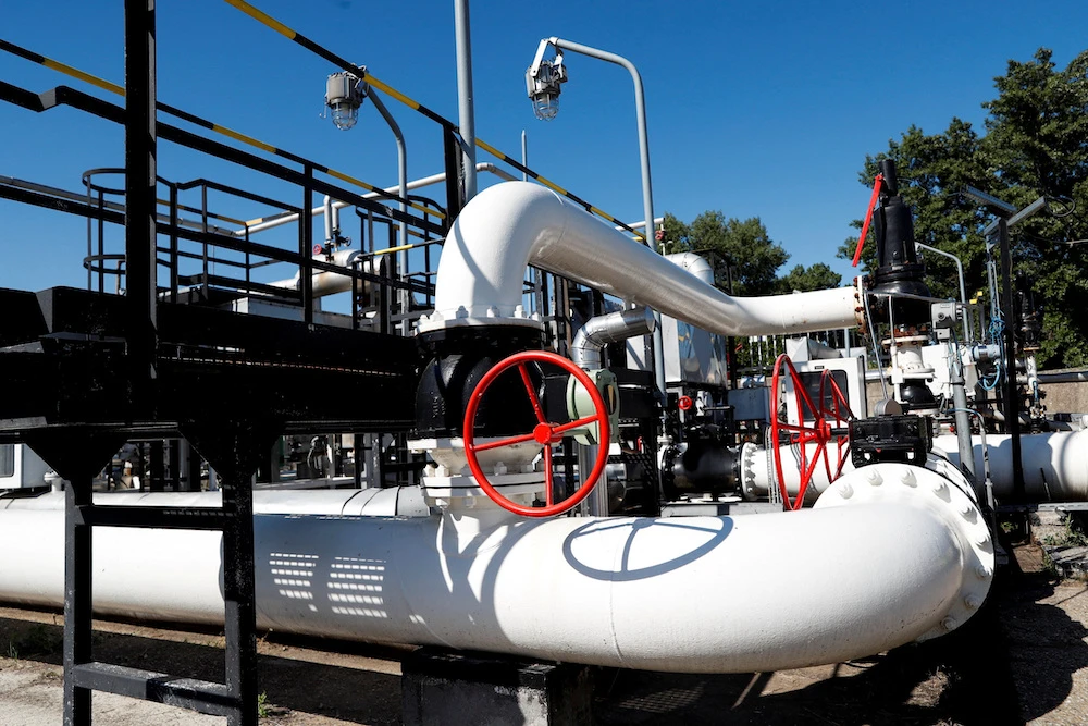 The Druzhba oil pipeline between Hungary and Russia is pictured at the Hungarian MOL Group’s Danube Refinery in Szazhalombatta. File/Reuters
