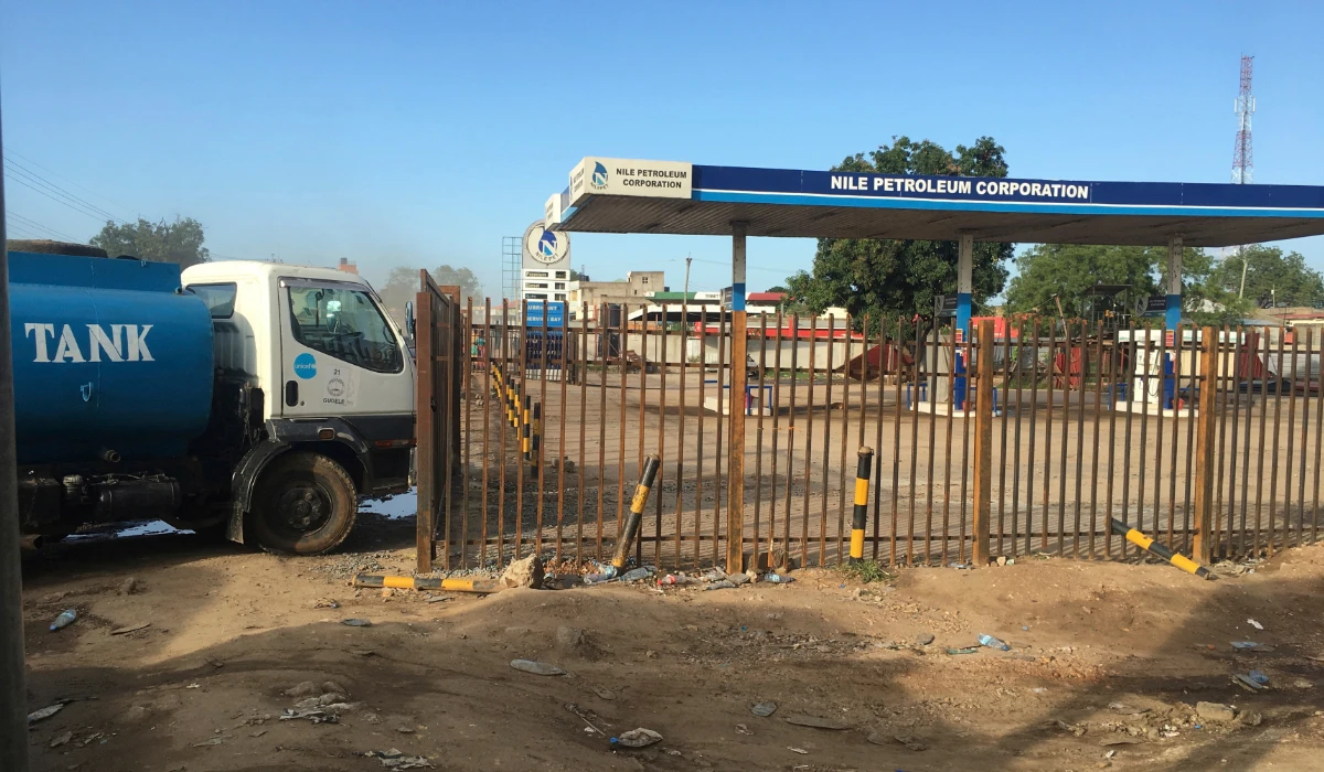 A truck waits outside a closed petrol station of the Nile Petroleum Corporation in Juba, South Sudan. (AP file photo)