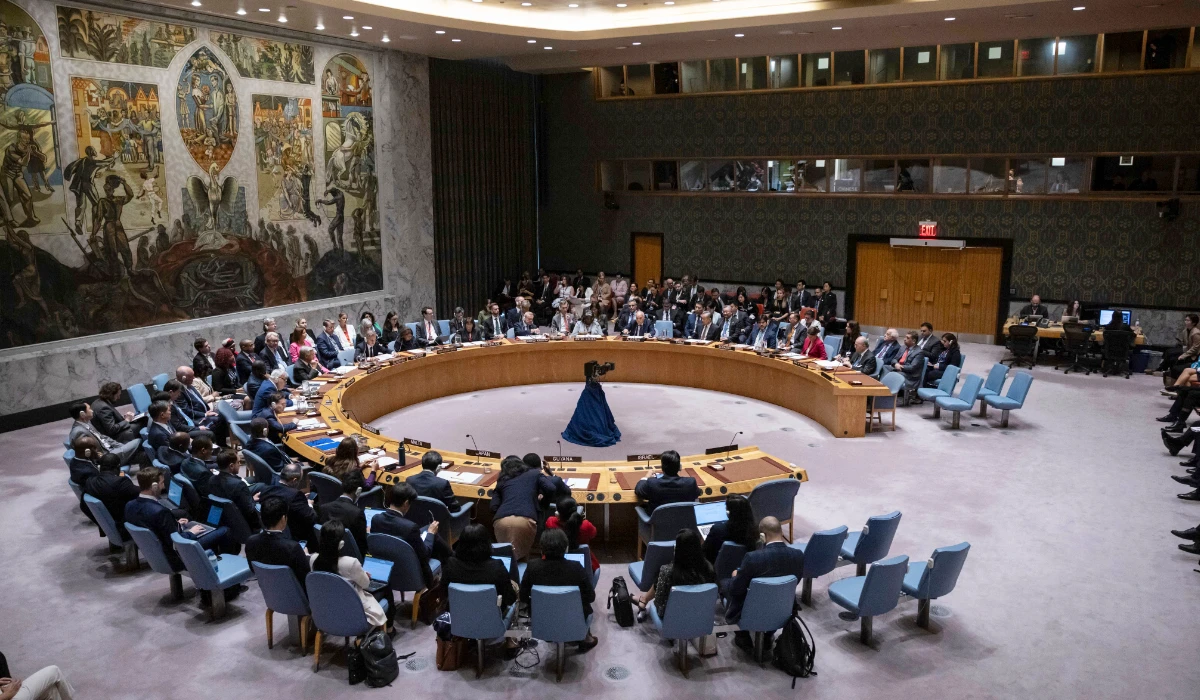 A general view of a Security Council meeting at United Nations headquarters, Friday, Sep. 1, 2024. (AP)